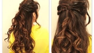 ★ Cute Twisted-Flip Half-Up Half-Down Fall Hairstyles For Medium Long Hair Tutorial | Everyday Updo