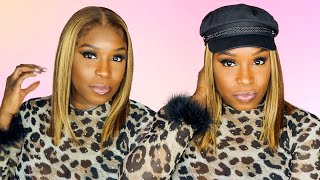 Blonde Highlight Bob Lace Frontal Wig Install | Unicehair Aliexpress