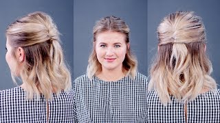 Hairstyle Of The Day: Half Up Half Down French Twist | Milabu