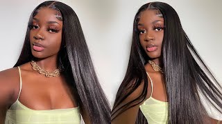 Bye Frontal! Best Glueless Beginner Friendly Silky Straight Hd Lace Closure Wig | Beauty Forever