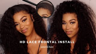 Melted Af! Thick Deep Wave Hd Lace Frontal Wig Install & Style Ft. Asteria Hair