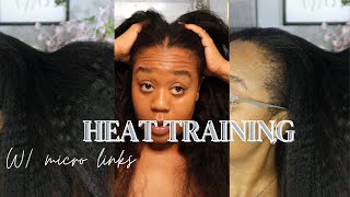 How To  Heat Train & Retain Length With Micro Link Extensions For Sensitive Scalp! Cyn Doll