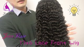 13X6 Lace Frontal Wig Review, Deep Wave Lace Frontal Wig Cap