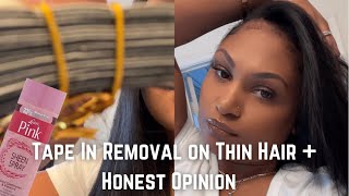 How To Remove Tape In Extensions At Home | No Damage| Thin Hair | Easy | Honest Opinion
