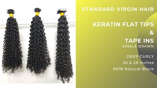 Keratin Flat Tips & Tape In Hair Extensions | Deep Curly Hair Extensions
