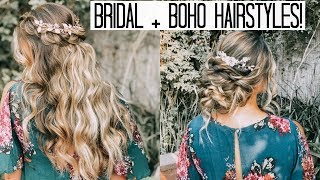 Bridal Boho Hairstyles! Wedding Series Video #4 | Lauren Lebouef
