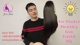 Pre-Plucked, Bleach Knots On Lace Frontal Lace Closure Wig, Wig Review Of Best Hair Vendor