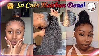 Sleek Top Hair Bun Tutorial! Deep Wave Bundles & Hd Lace Frontal Review Ft. #Ulahair.