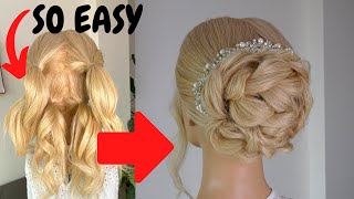 Curled Bun Hairstyle - Easy Hairstyles For Prom Wedding