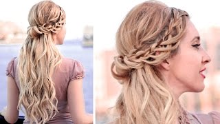 Half Up Half Down Hairstyles With Curls For Party/Prom/Wedding ❤ Medium/Long Hair Tutorial