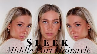 How To: Sleek Middle Part Hairstyle