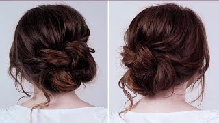 Twisted Low Bun Hairstyle With Hair Extensions - Long Hair Or Short Hair Bride/Bridesmaid/Party Updo