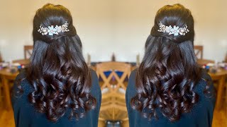 Live With Pam - Glossy Half Up Half Down Bridal Hairstyle For Long, Stubborn, Frizzy & Flyaway Hair!