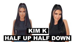 Half Up Half Down Hair Style | Kim K Inspired