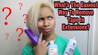 What Is The Easiest & Fastest Way To Remove Tape In Extensions At Home|| Which Method Works The Best