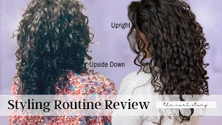 Upside Down Vs. Upright Styling Routine Review  |  Wavy Curly Hair Journey