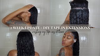 How To: Wash Your Own Tape In Extensions At Home | Alexis Jones