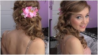 Side Swept Cascading Curls - Easy Diy Prom Hair Tutorial