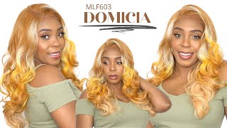 Bobbi Boss Synthetic Hair 13X7 Glueless Hd Lace Frontal Wig - Mlf603 Domicia --/Wigtypes.Com