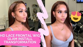 Invisible Skin Melt Hd Lace Frontal Wig Install | Hair Glam Transformation