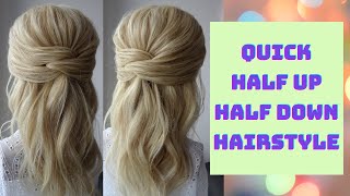 Quick Half Up Half Down Hairstyle