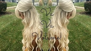 Voluminous Half Up Half Down Hairstyle! | Theblondebeautyy