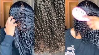 Can You Comb 4B-4C Curly Hair Pu Tape In Hair Extension? #Shorts #Curlyhair