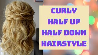 Curly Half Up Half Down Hairstyle