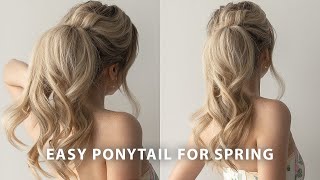 How To: Voluminous Easy Ponytail Hair Tutorial ‍♀️ Perfect Prom, Bridal, Wedding Hairstyle