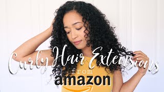 Curly Clip In Hair Extensions From Amazon  | 3A - 3C Hair