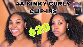 Outre Big Beautiful Hair Review! Clip-Ins Only $20 | 4A Kinky Curly 10"