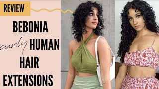 Reviewing Bebonia - Curly Human Hair Extensions L Black Curly Hair Extensions