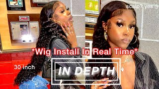 30 Inch Deep Wave Wig  Watch Me *Start To Finish* Install (In Real Time) :) | Ali Pearl Hair