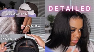Melted *Detailed* Wig Install Start To Finish | Bleaching , Plucking | Step By Step For Beginners