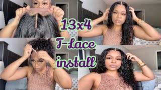 How To Install A 13X4 T-Lace Front Wig | Ft. Cranberry Hair