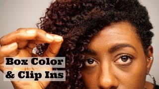 How To Color Curly Clip In Extensions W/ Box Color| Sassinahair