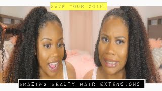 Amazing Beauty Hair Extensions Kinky Curly Clip Ins | Honest 2 Month Review