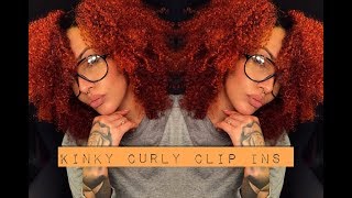 Flawless Sassinahair Kinky Curly Clip Ins Install  | Adore Orange Blaze X Adore Ginger Spice