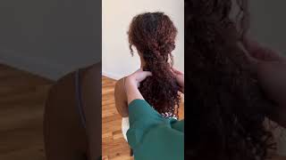 Flower Clip Braid Tutorial W/ Bebonia Curly Hair Extensions