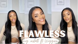 How To Install A Lace Front Wig Like A Pro Ft Wiggins Hair | Beginner Friendly