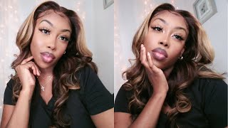 Watch Me Melt A T-Part Wig Like A Frontal Straight Out Of The Box Install Brown & Blonde Ft. Aorbige