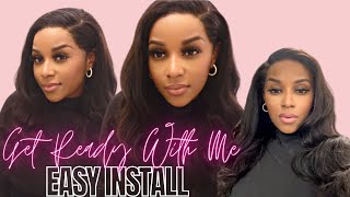 Grwm: Hair, Make Up + Outfit | Step By Step Glueless Wig Install Trumatch Lace Conceal | Ayiyi Hair