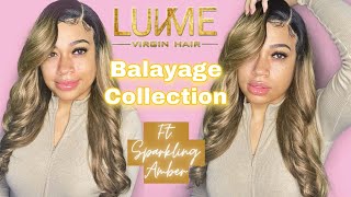 Balayage Sparkling Amber Color Glueless T Part Simple Lace Wig Review | Ft. Luvme Hair