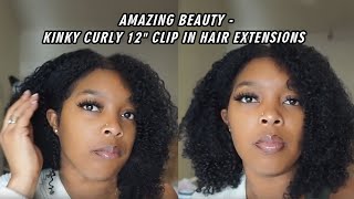 Kinky Curly 12 Inch Clip In Hair Extensions By India Larry /Amazing Beauty Hair Extensions