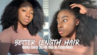 Better Length Hair Extensions | Kinky Curly 3C/4A | Natural Hair Clip Ins