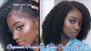 Wow  Best Kinky Curly Wig For Beginners! Preplucked Clear Lace Front Wig Ft. Xrsbeautyhair