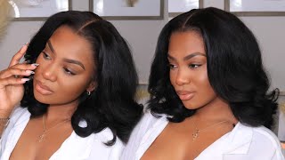 Realistic Blow Out Stlye Pefect 2N1 Look! New Clean Hair Line Lace Frontal Technique Ft. Bestlacewig