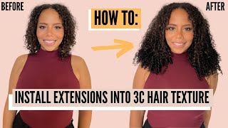 How To Install Clip-In Hair Extensions Into 3C Curly Hair | Bebonia Clip-In Hair Extensions