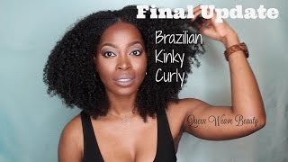Queen Weave Beauty Brazilian Kinky Curly Final Update: Great Natural Hair Protective Style