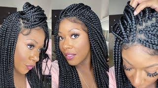 Full Lace! The Best Box Braided Wig Ever! All Scalp | Aliexpress Kalyss Hair